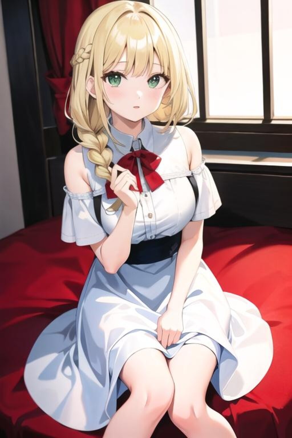 金髪三つ編み