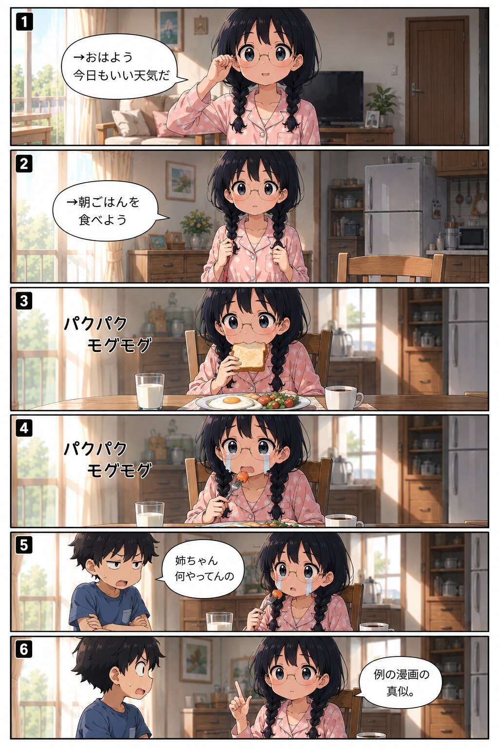 丸子・例の漫画の真似