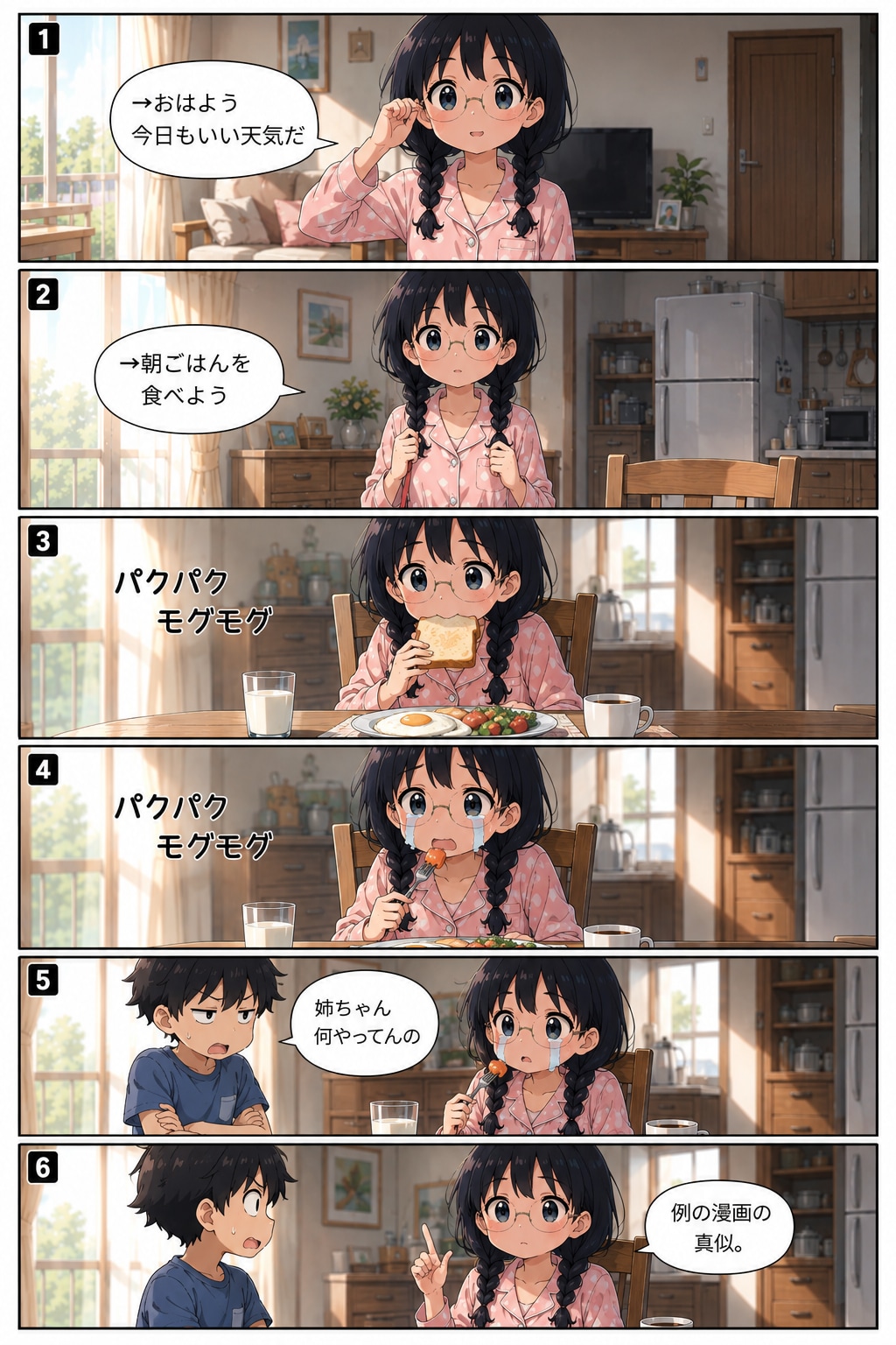 丸子・例の漫画の真似