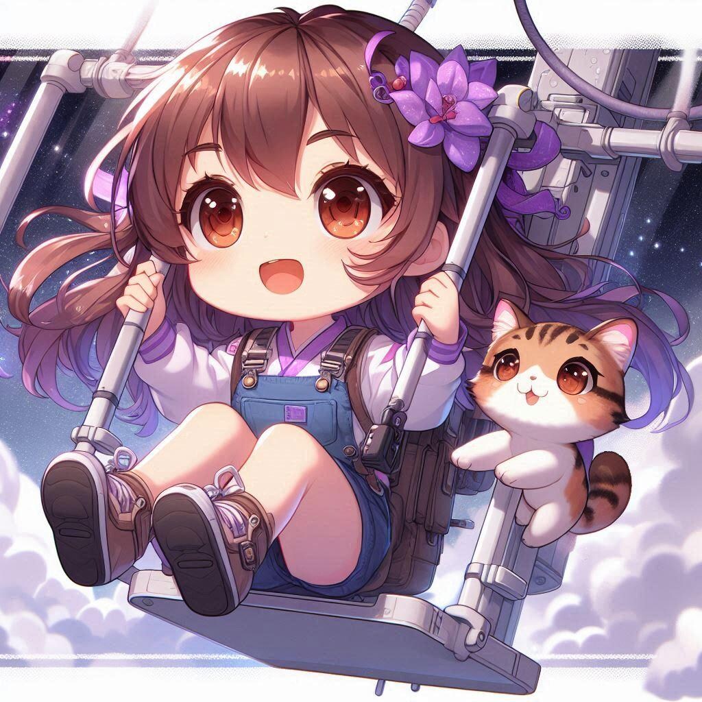 軌道エレベーターで宇宙まで来た女の子