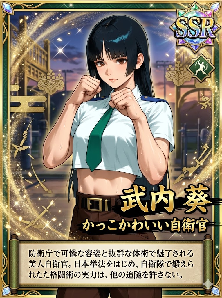 かっこかわいい自衛官武内葵のSSRカード