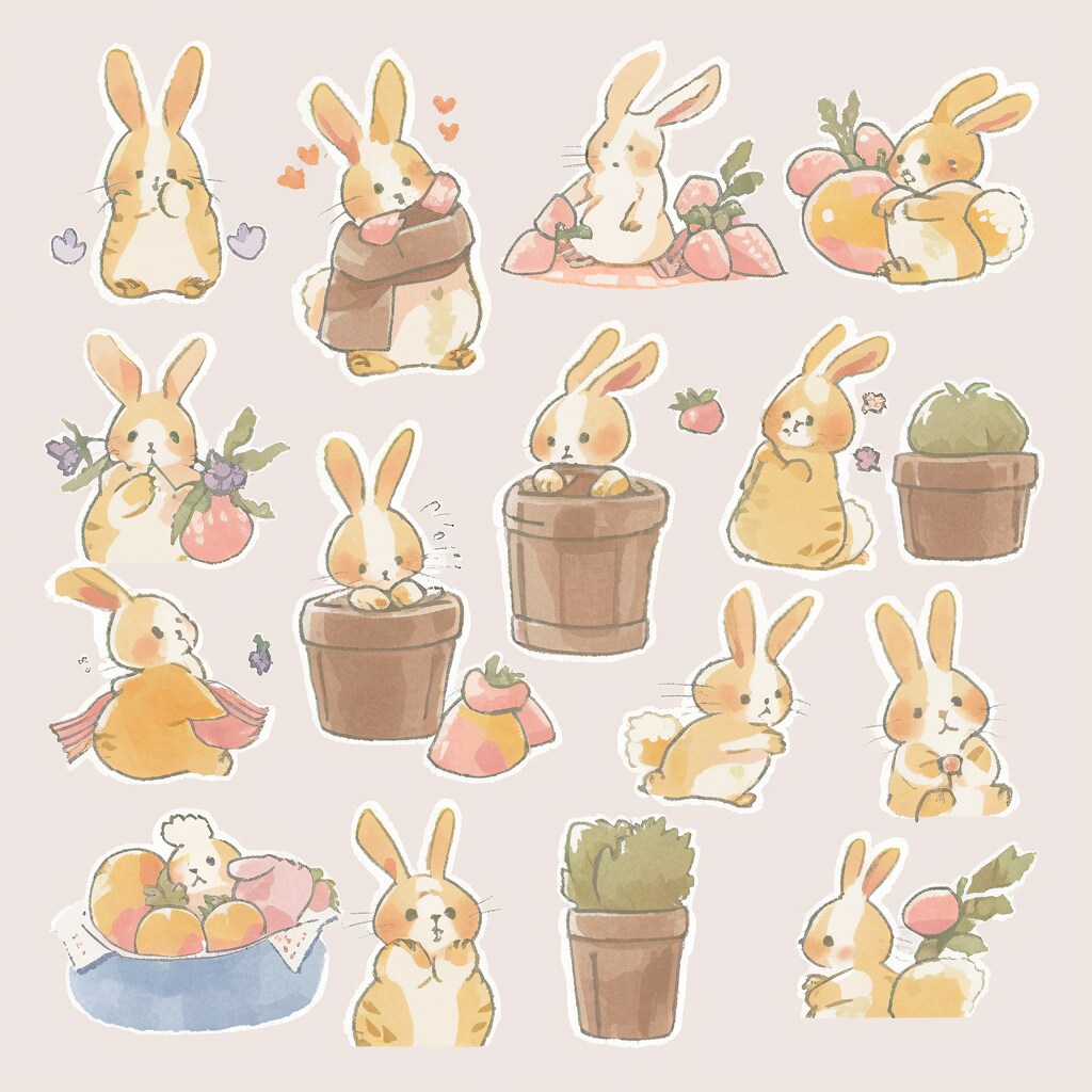 うさぎさんのシール