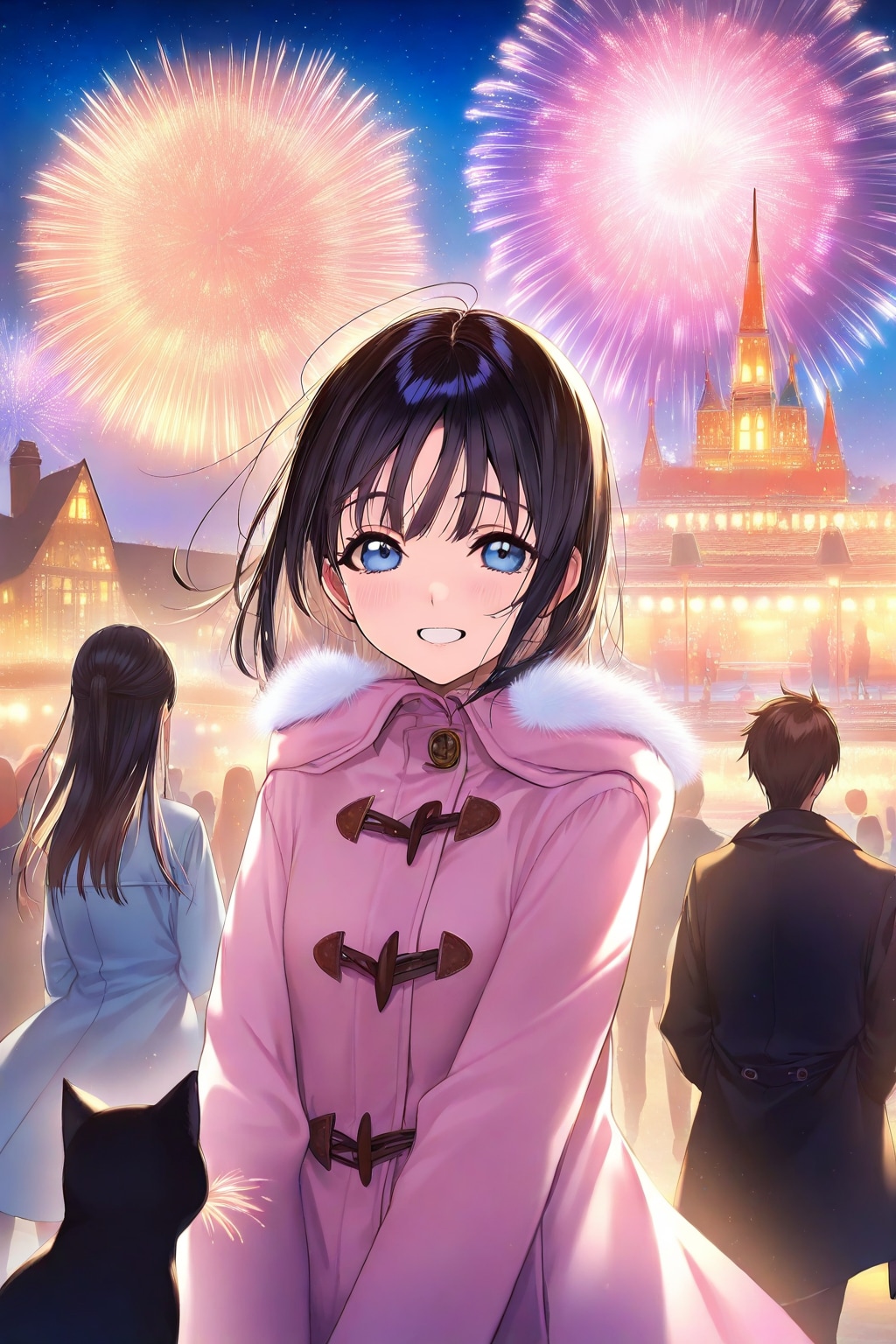 冬の花火 | の人気AIイラスト・グラビア