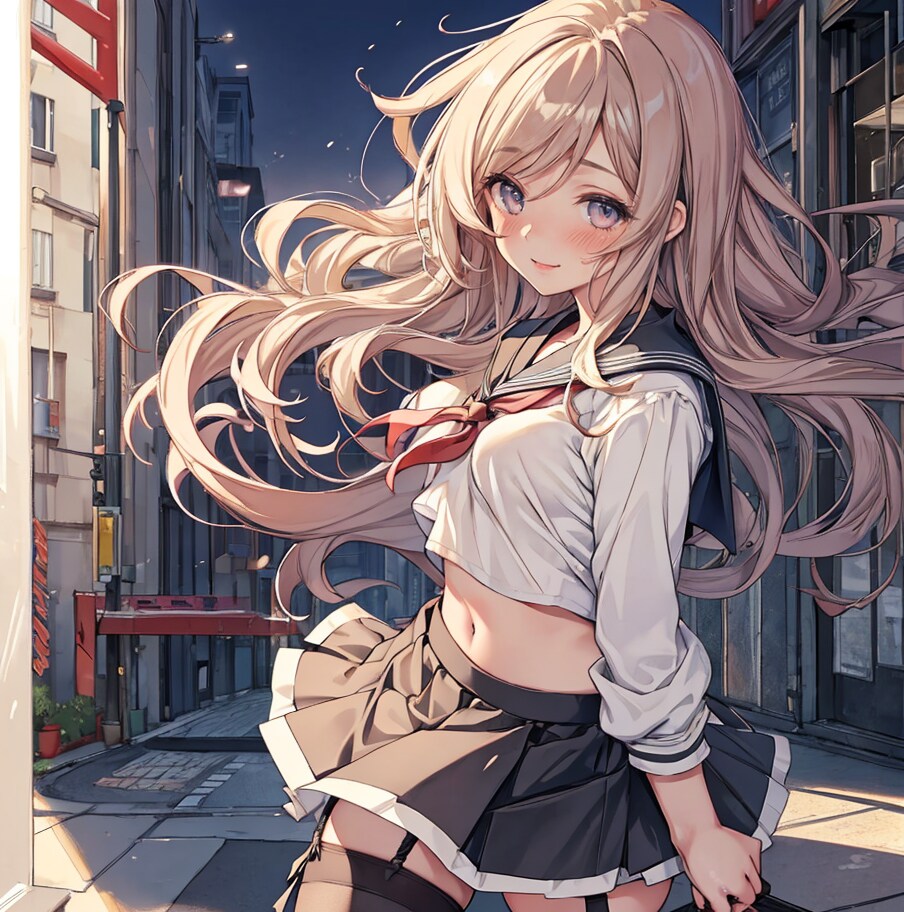 夜の街とセーラー服