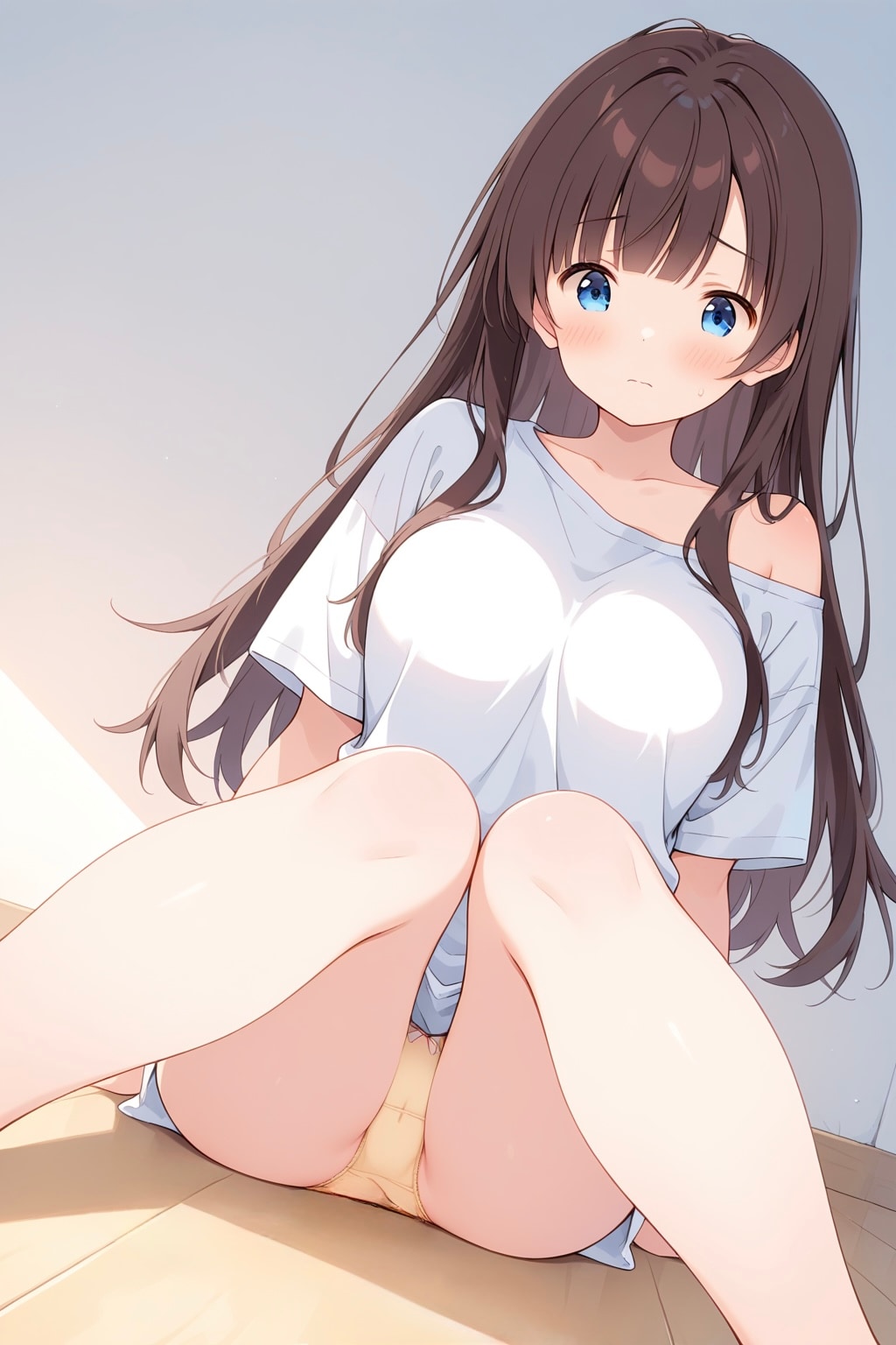 大きめのTシャツ1枚ってのもいいよね！