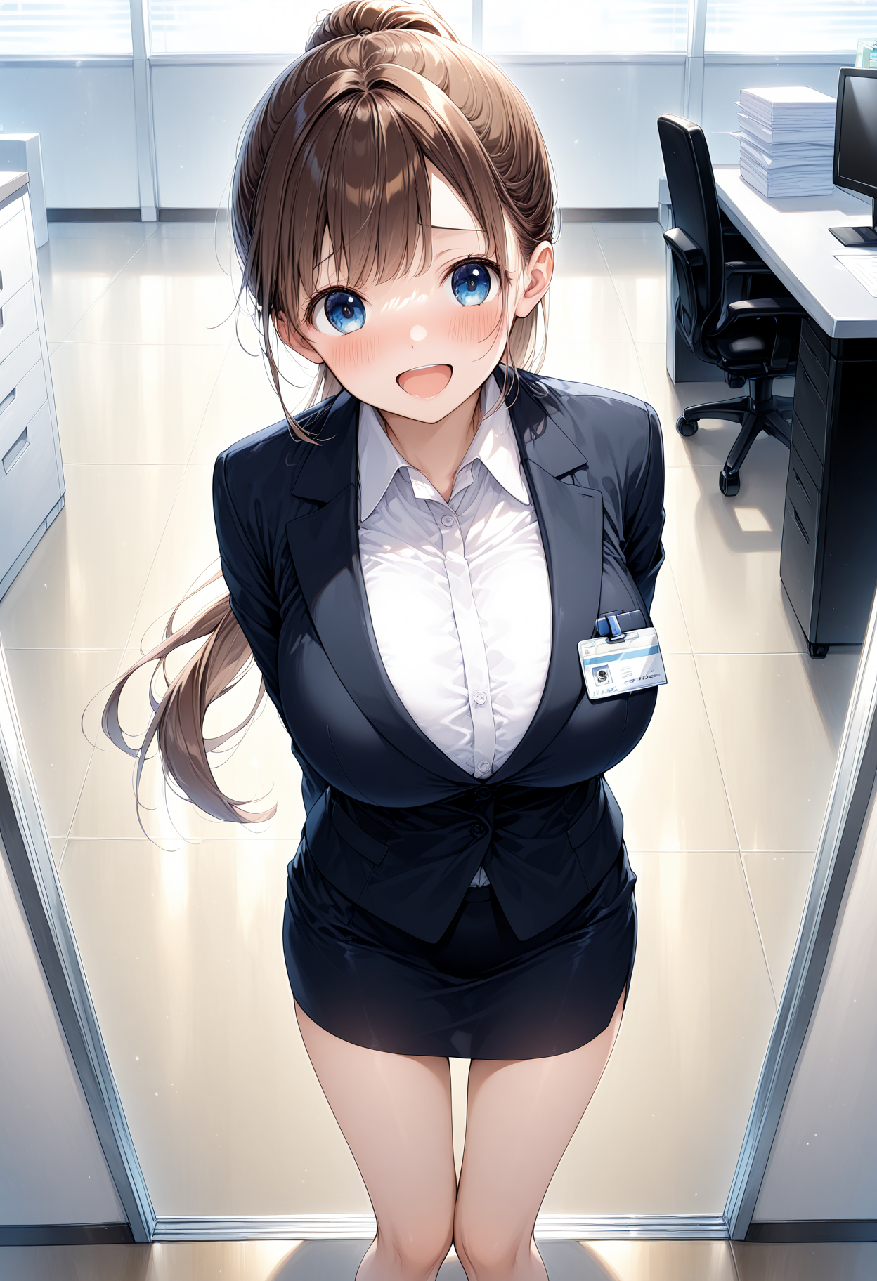 ポニテ OL | の人気AIイラスト・グラビア