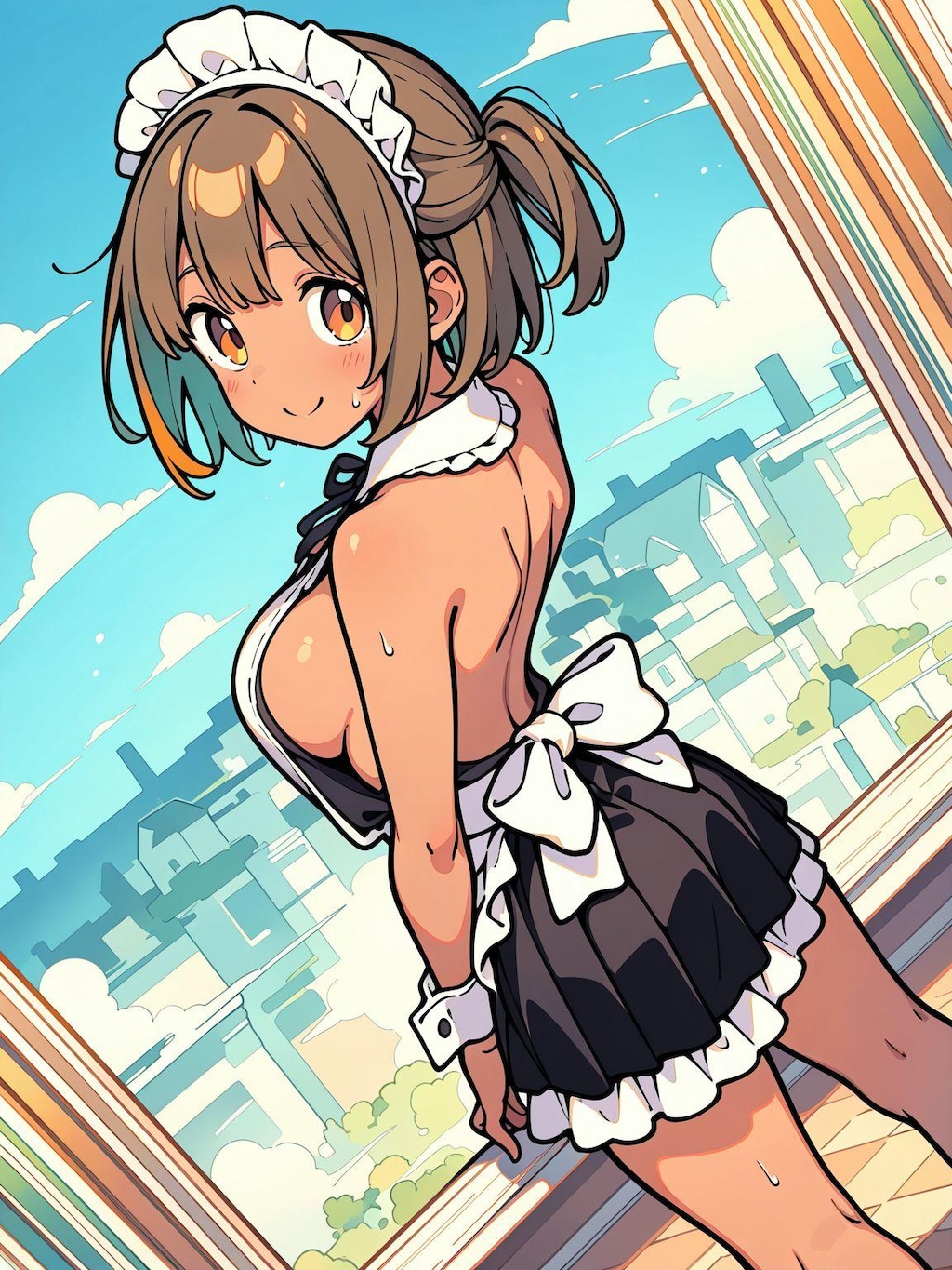 メイド服と夏服