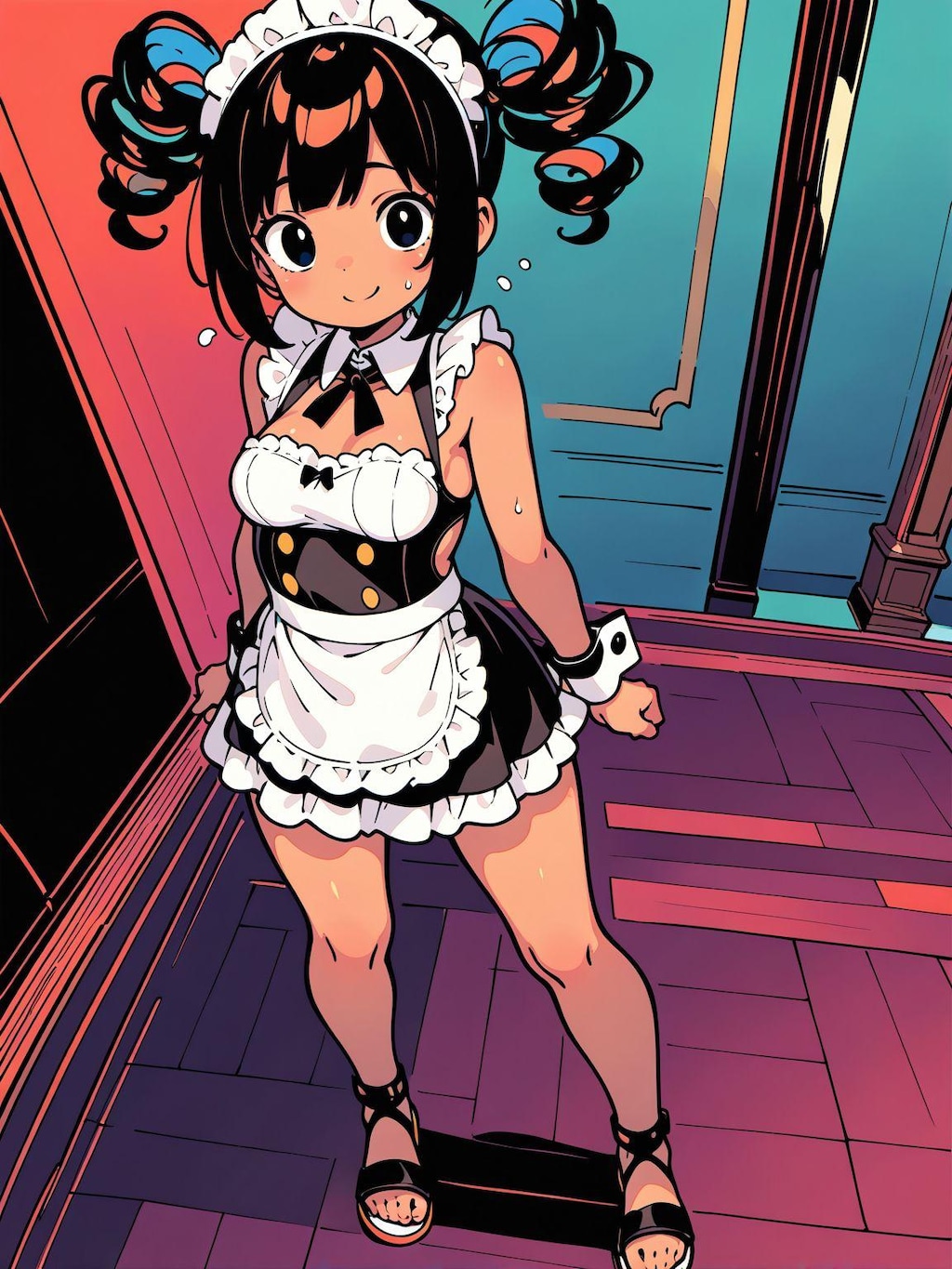 メイド服と夏服