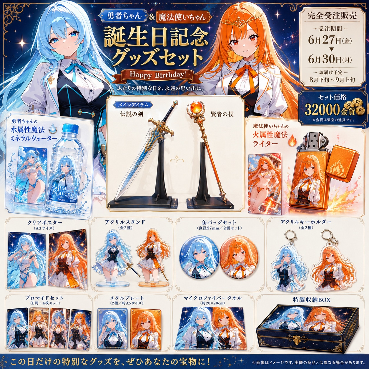 勇者ちゃん、魔法使いちゃん誕生日記念グッズ
