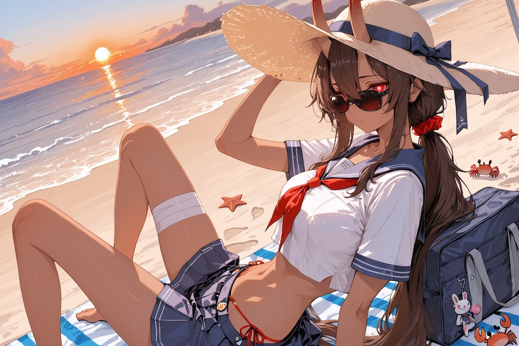 鬼の子@ビーチ