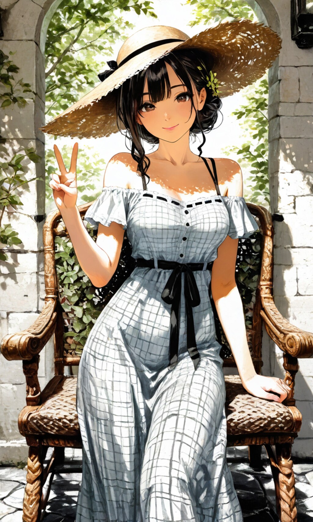 サンドレスの女性