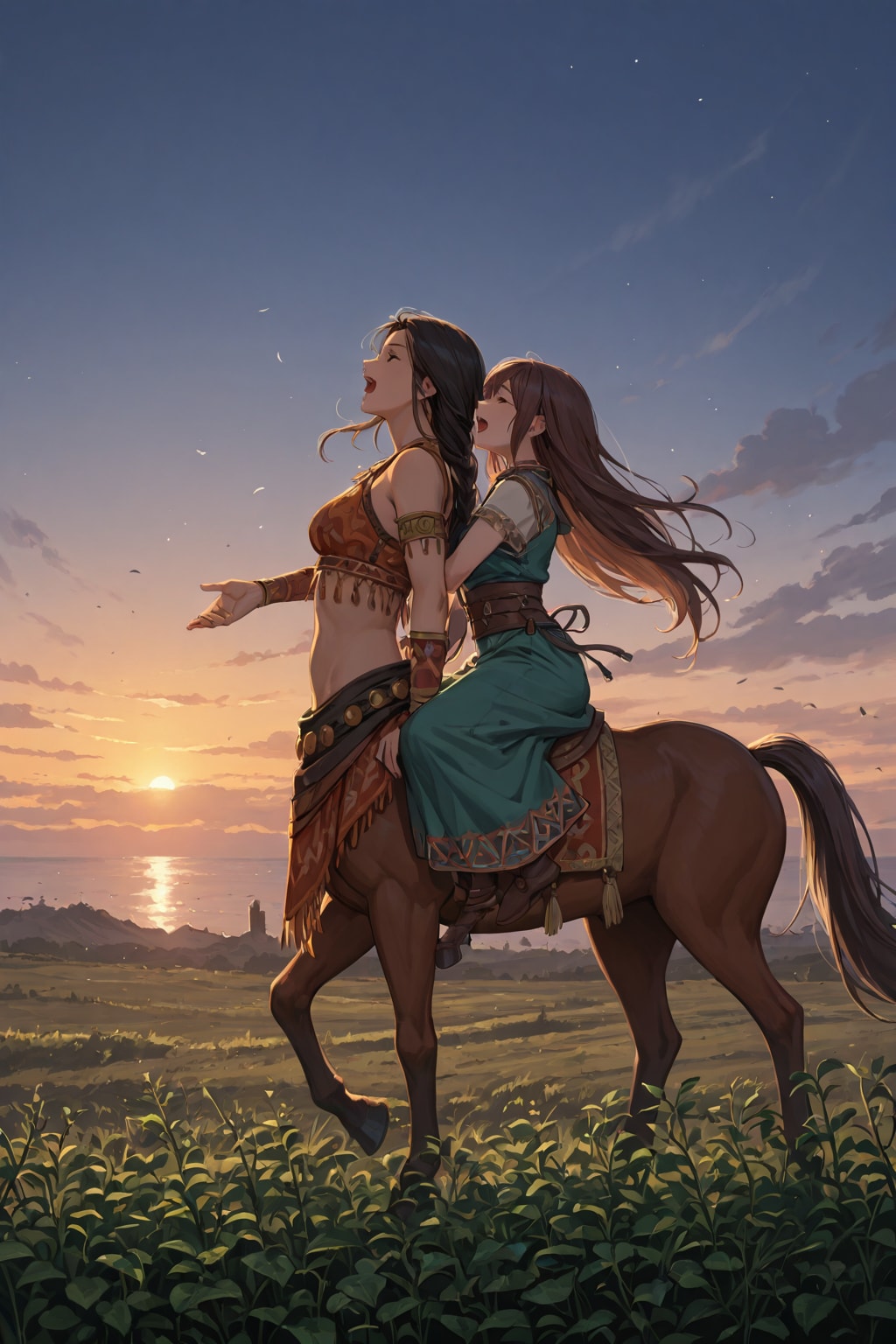 異世界探訪　ケンタウロスと暮らす女の子