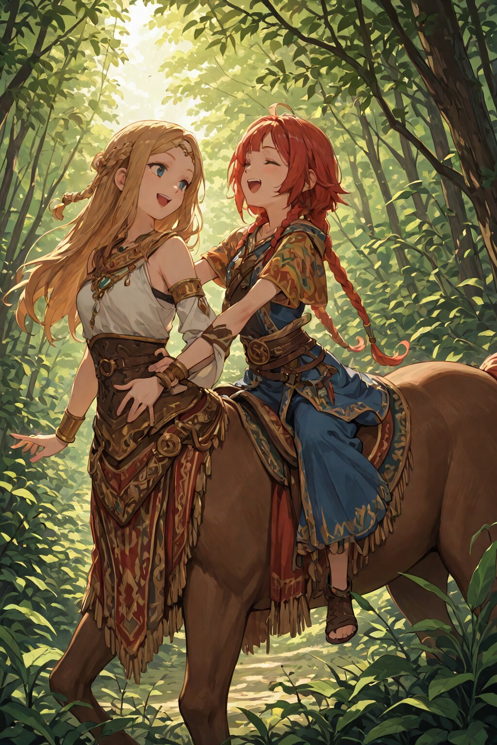 異世界探訪　ケンタウロスと暮らす女の子 | の人気AIイラスト・グラビア