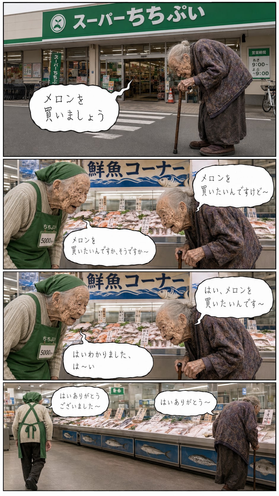 【漫画】スーパーちちぷい年増園店