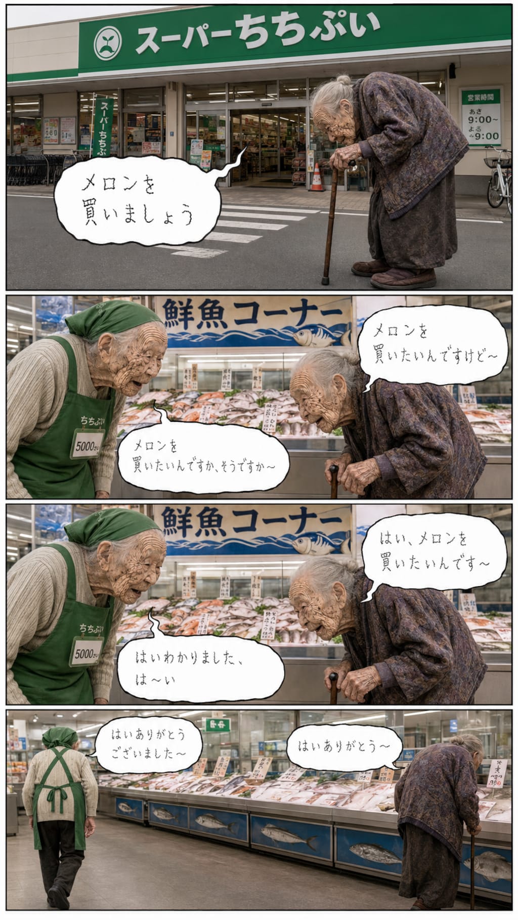 【漫画】スーパーちちぷい年増園店