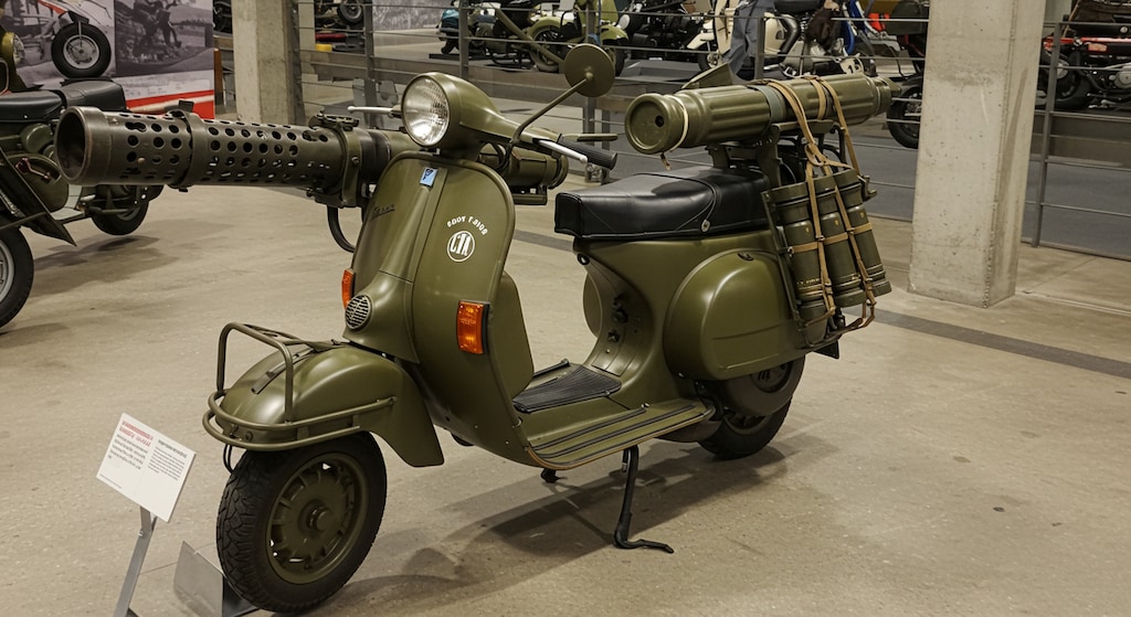 ベスパ軍用バイク