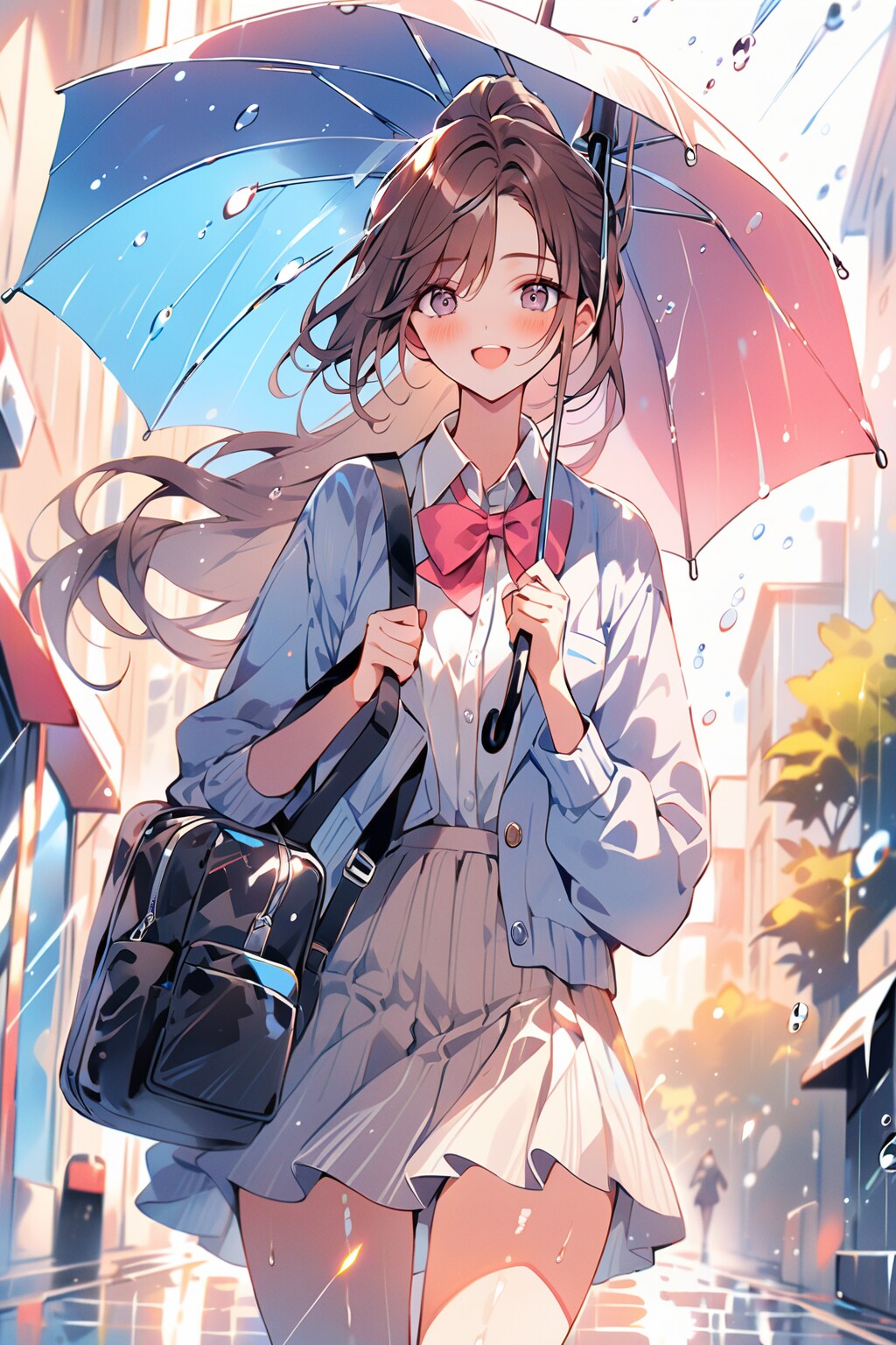 雨の日の女の子　その１６ | の人気AIイラスト・グラビア