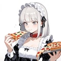 もぐもぐ銀髪メイドちゃん 2枚目