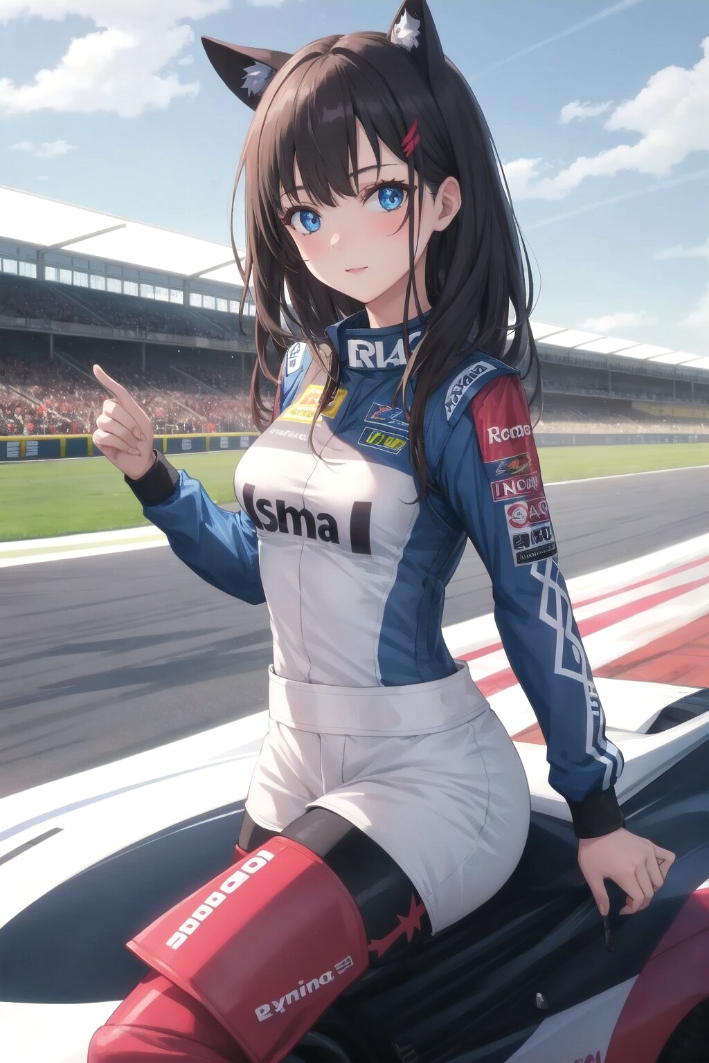ケモミミ美少女レースクイーン | の人気AIイラスト・グラビア