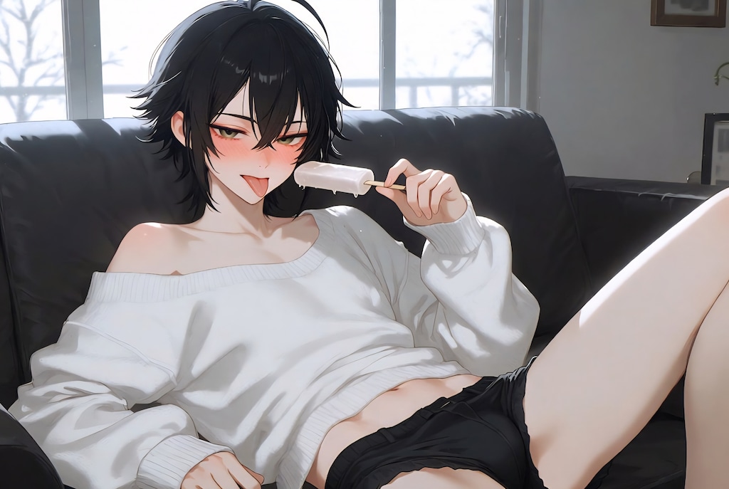 暖かい部屋で冷たい物を食べると言う贅沢♡