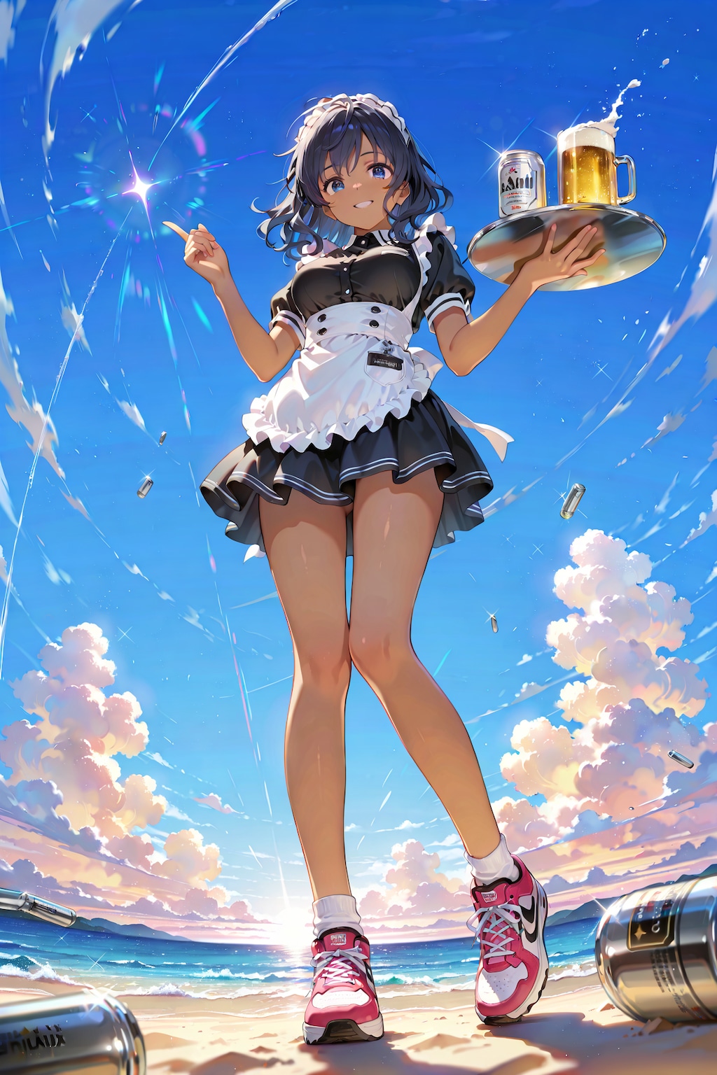 本日、海の家は胸盛りサーバー多めで～す❤