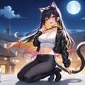 月夜の黒猫 3枚目