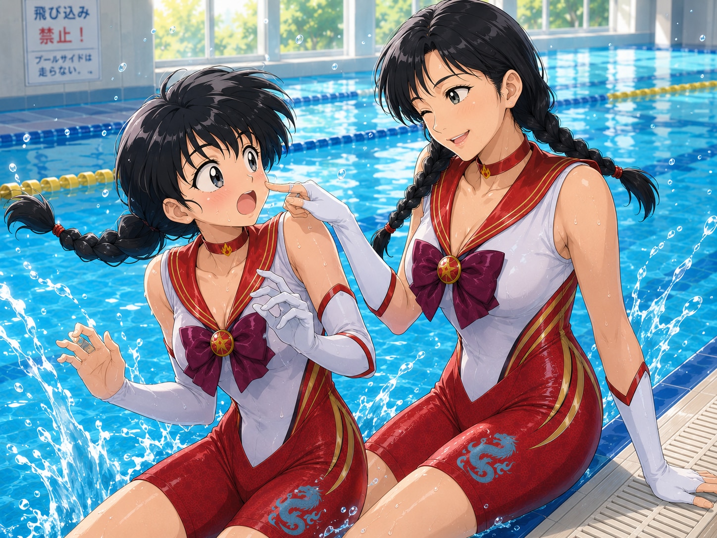 未来ちゃんとおそろい水着