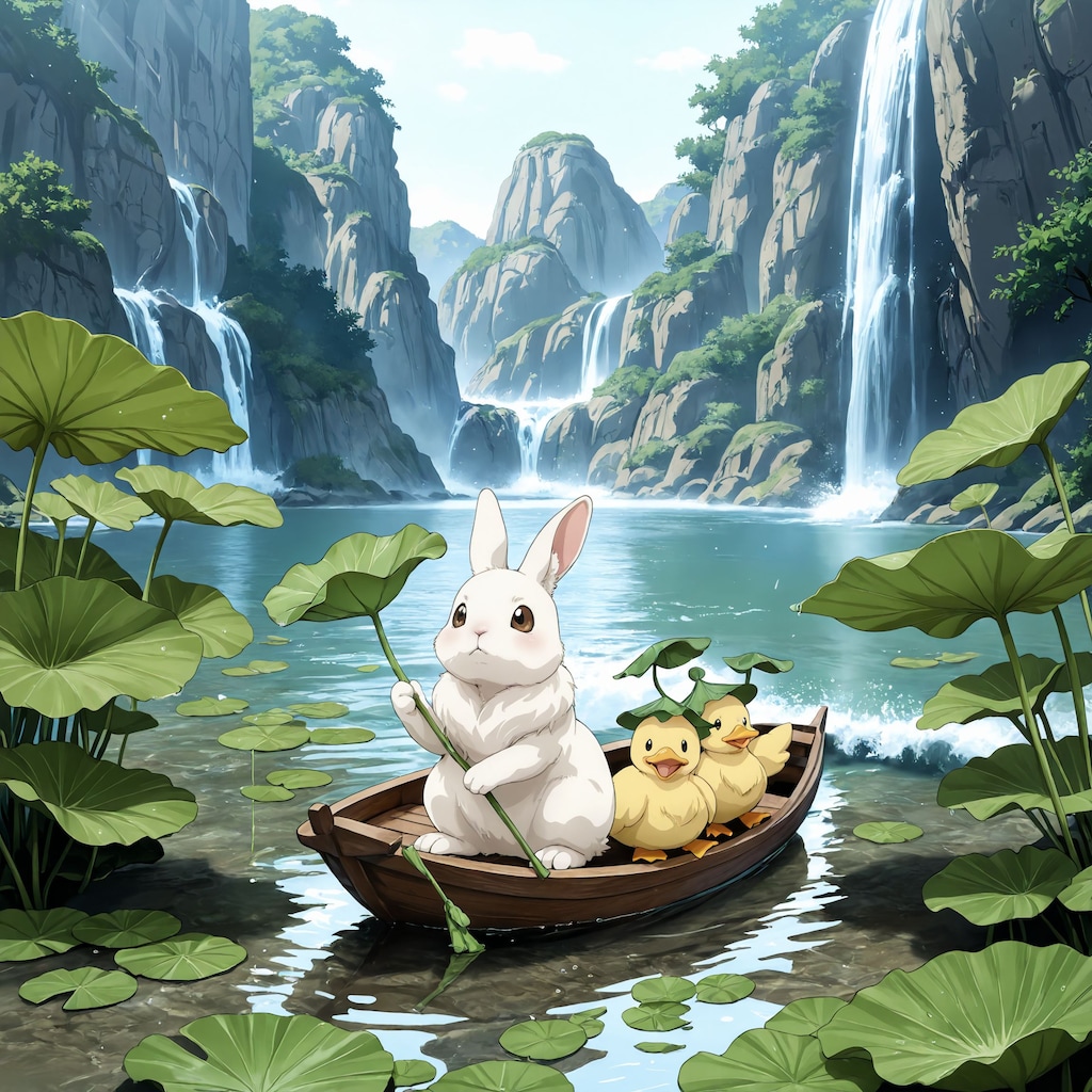 うさぎの船頭(ヽ''ω`)