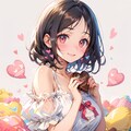 バレンタイン女子💞アップ💞（ちちぷい生成機能アンバサダー🍞🥐🥖） 2枚目
