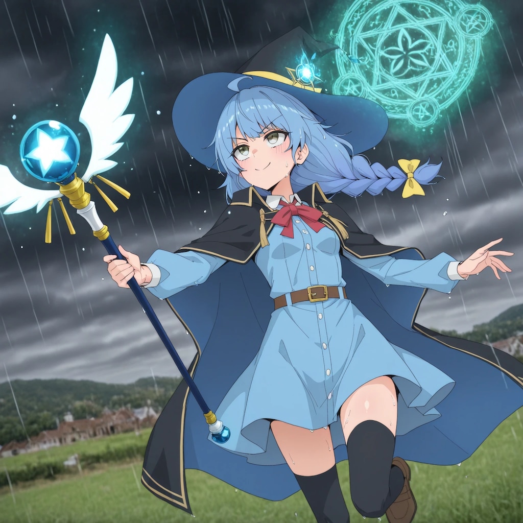 魔法で雨を呼ぶレインさん♪