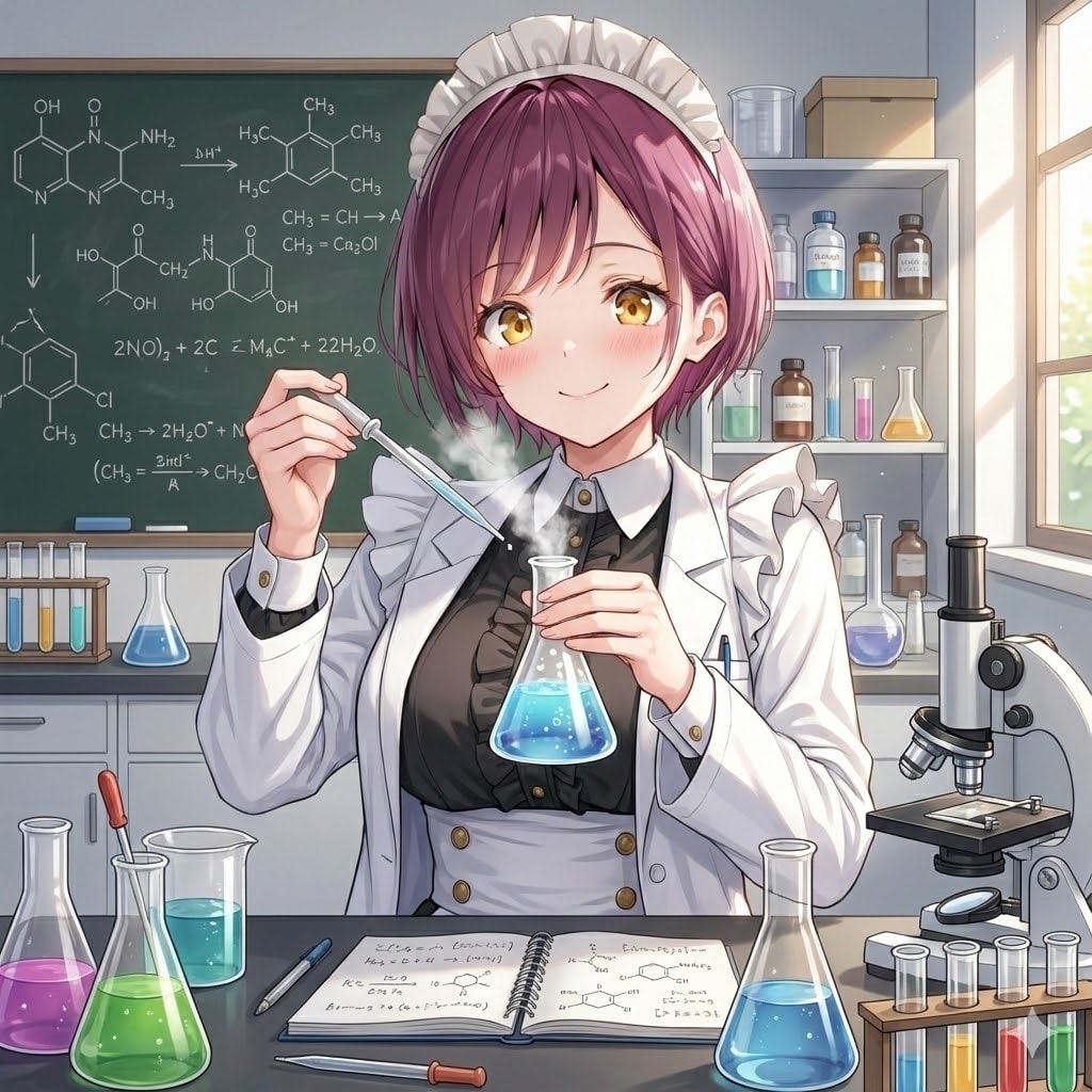 サイエンス？（挨拶メイドの芽衣ちゃん） | の人気AIイラスト・グラビア