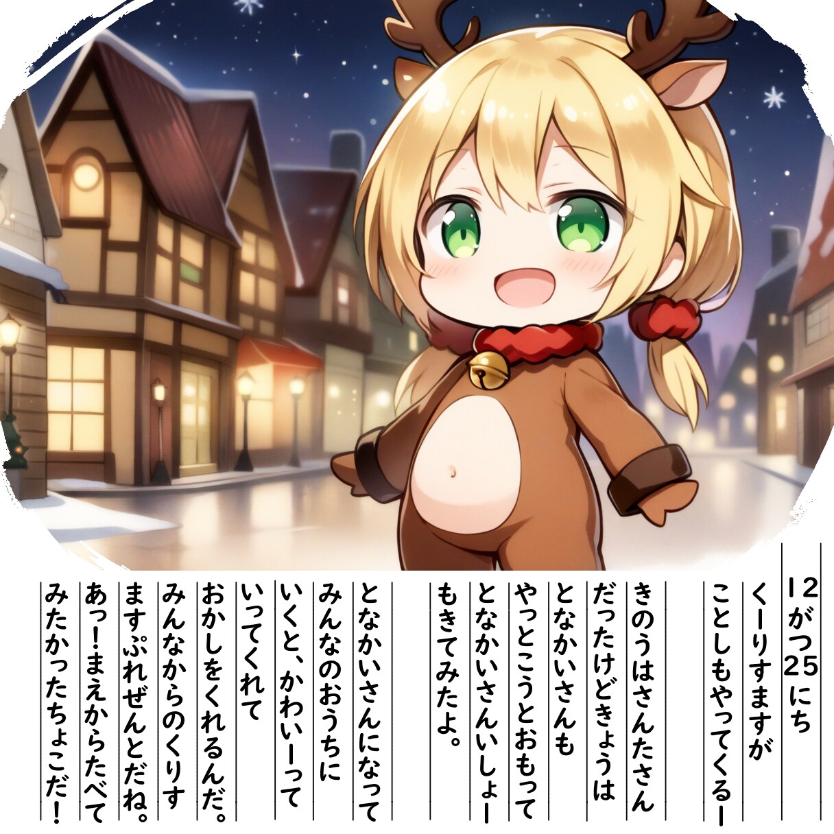 【絵日記】となかいさんもね | の人気AIイラスト・グラビア