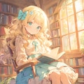 日だまりの読書少女 5枚目