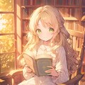 日だまりの読書少女 2枚目