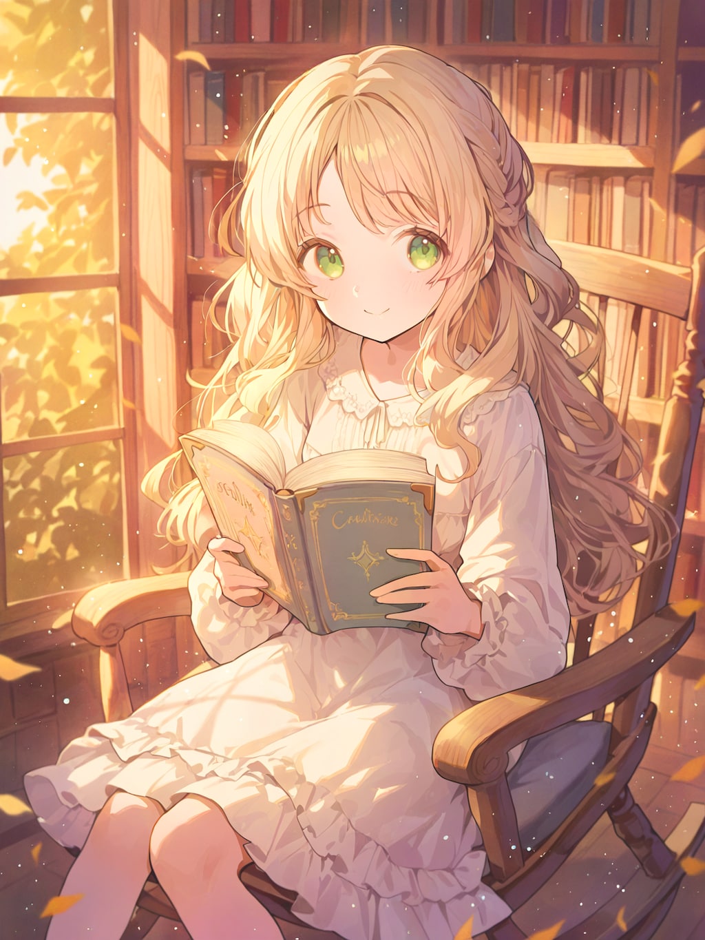 日だまりの読書少女