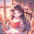 日だまりの読書少女 4枚目