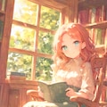 日だまりの読書少女 9枚目