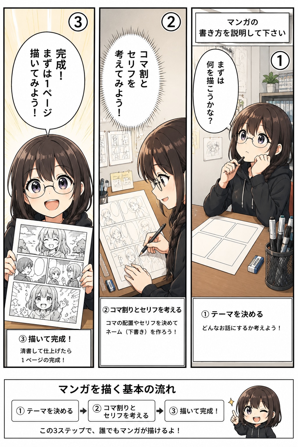 ①簡単マンガの書き方　基本編