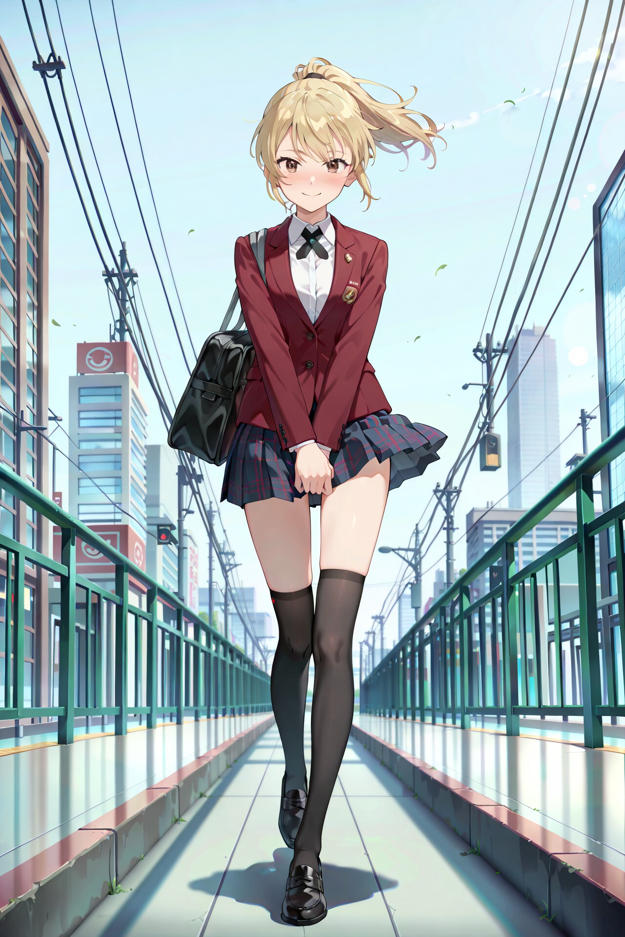 春一番の風に舞うスカート | の人気AIイラスト・グラビア