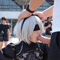 【動画】2Bフェラ→顔射【リアル音声あり】 7枚目