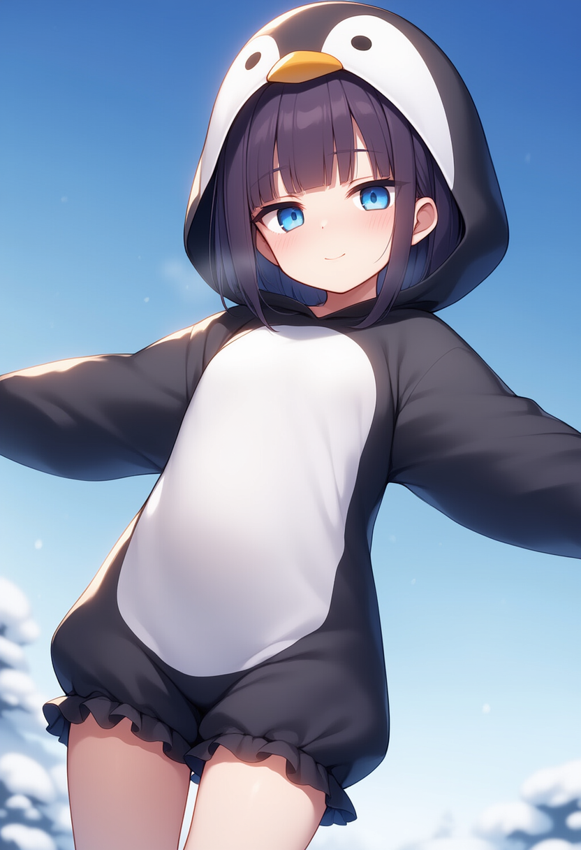 ペンギン型ロンパース