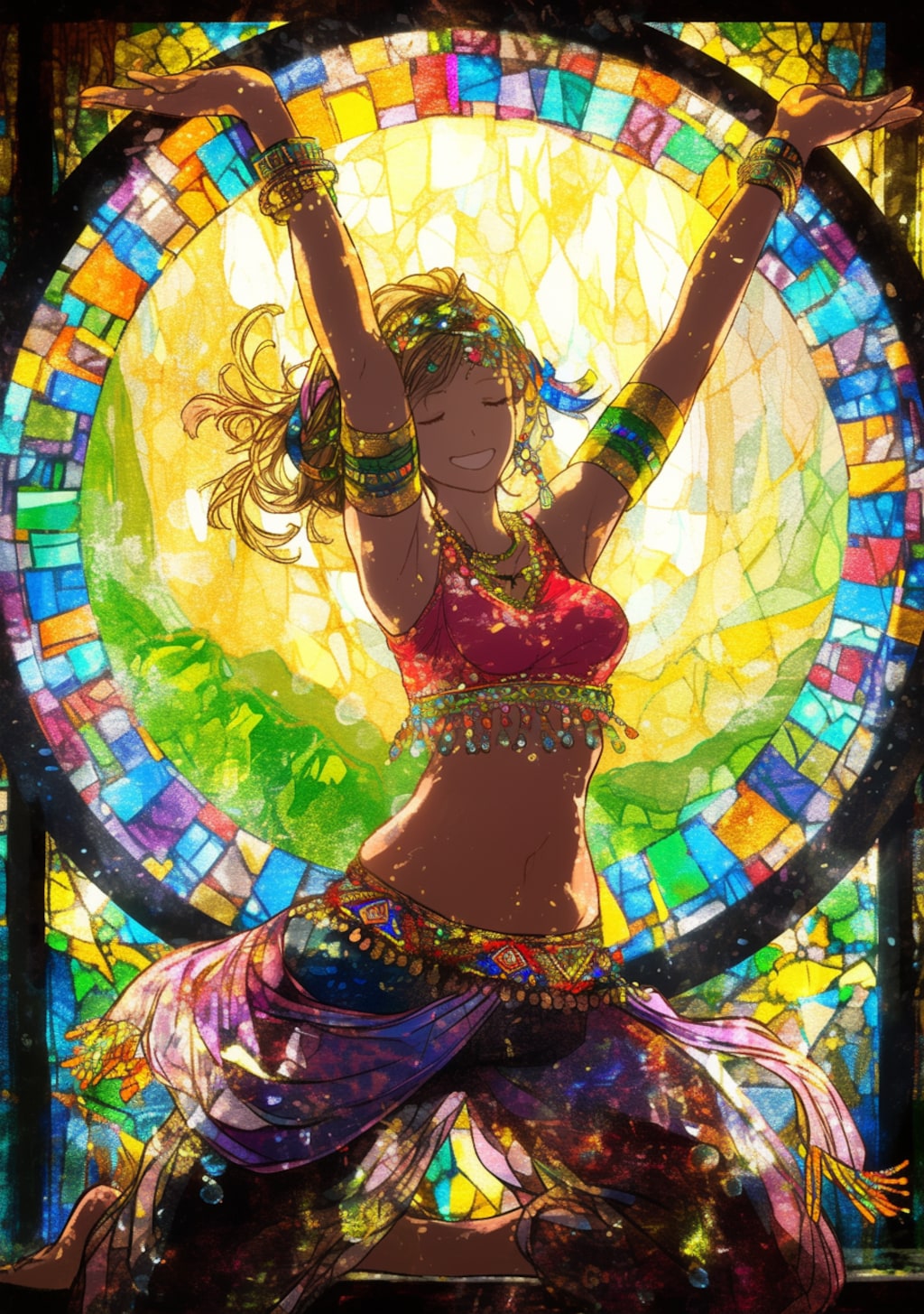 ダンスステンドグラスア－ト