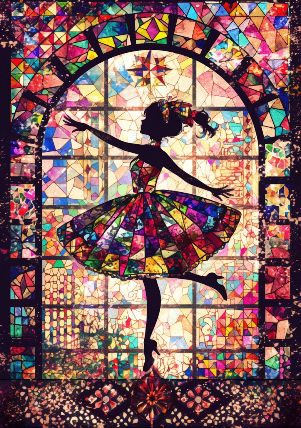 ダンスステンドグラスア－ト