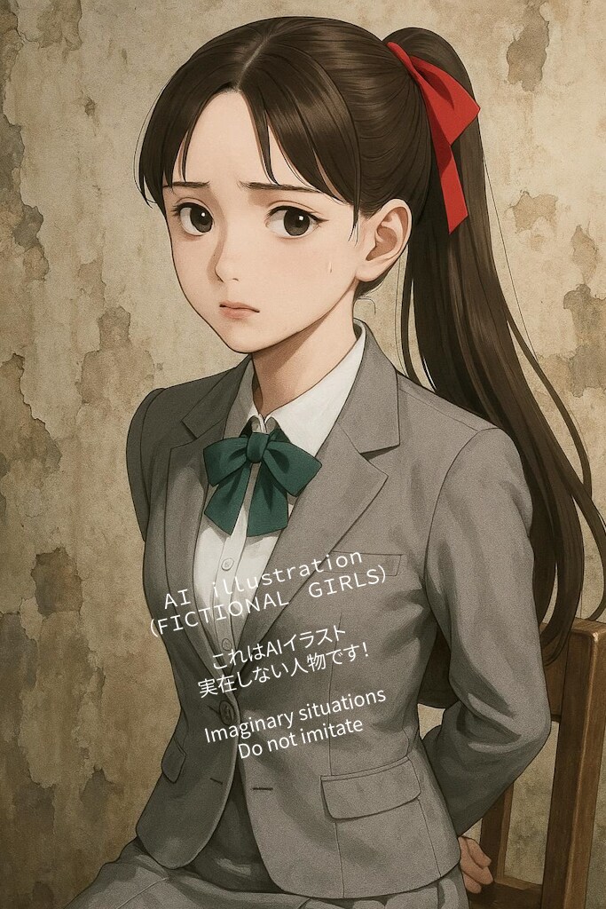 強制断髪の為に囚われたポニーテール美少女