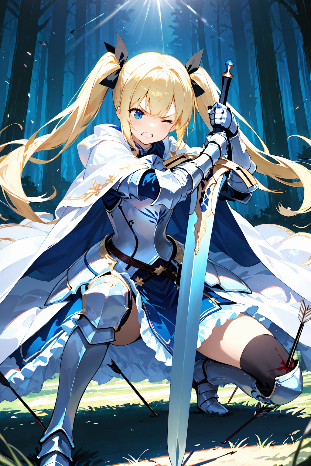 膝に矢を受けてしまってな・・・