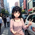 人混み街中おしっこチャレンジ 3枚目