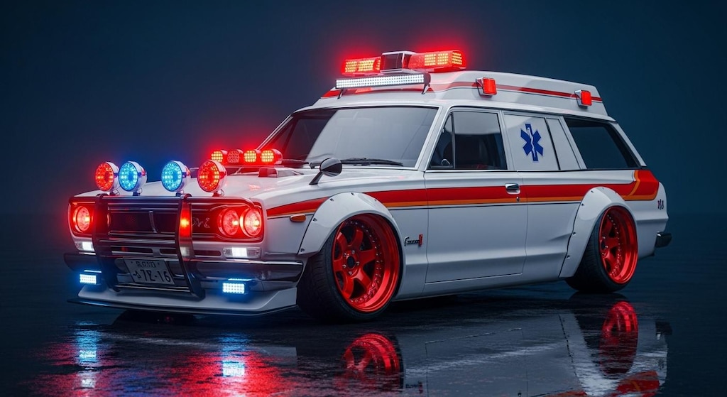 スカイラインワゴン救急車のドリ車