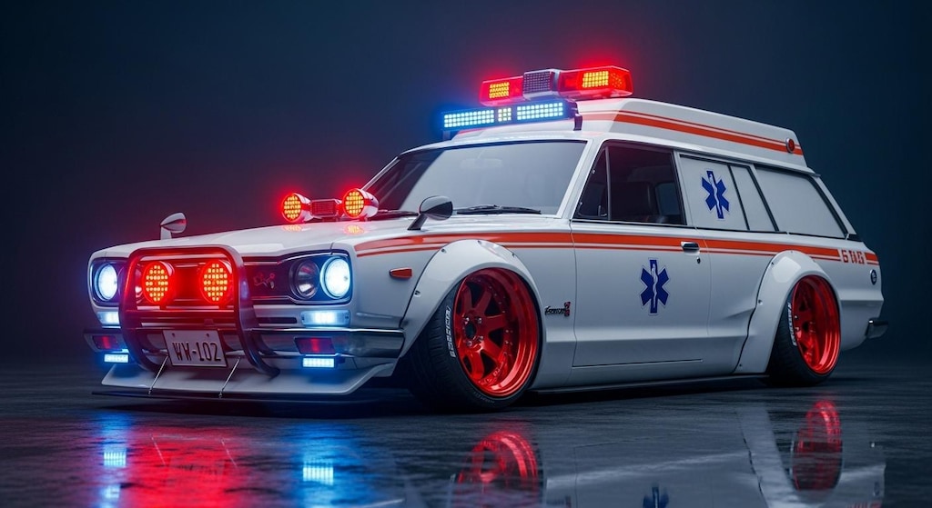 スカイラインワゴン救急車のドリ車