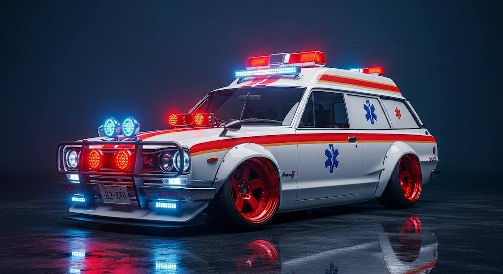 スカイラインワゴン救急車のドリ車