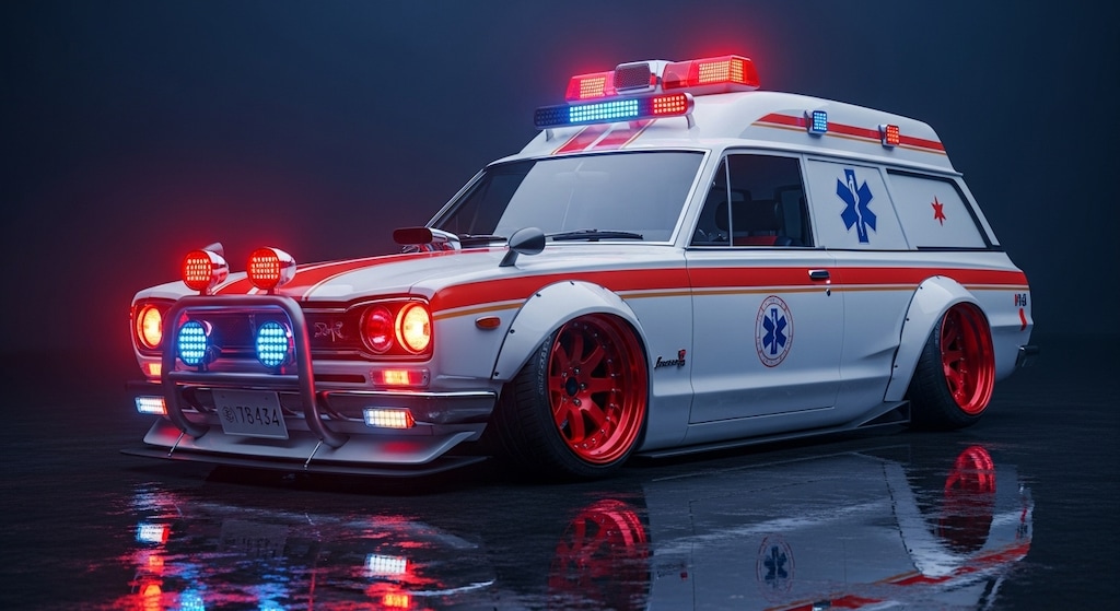 スカイラインワゴン救急車のドリ車